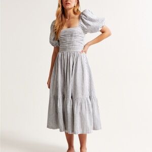 Abercrombie Emerson Linen blend midi dress